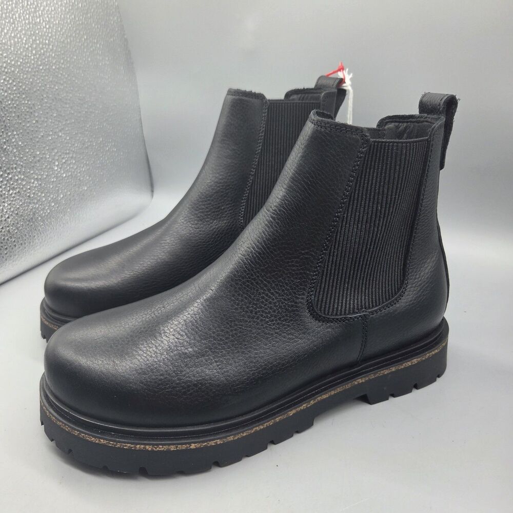Birkenstock Highwood Women Boots Black Leather Pull On Gore Rugged 8/39 M NEW - Picture 4 of 8